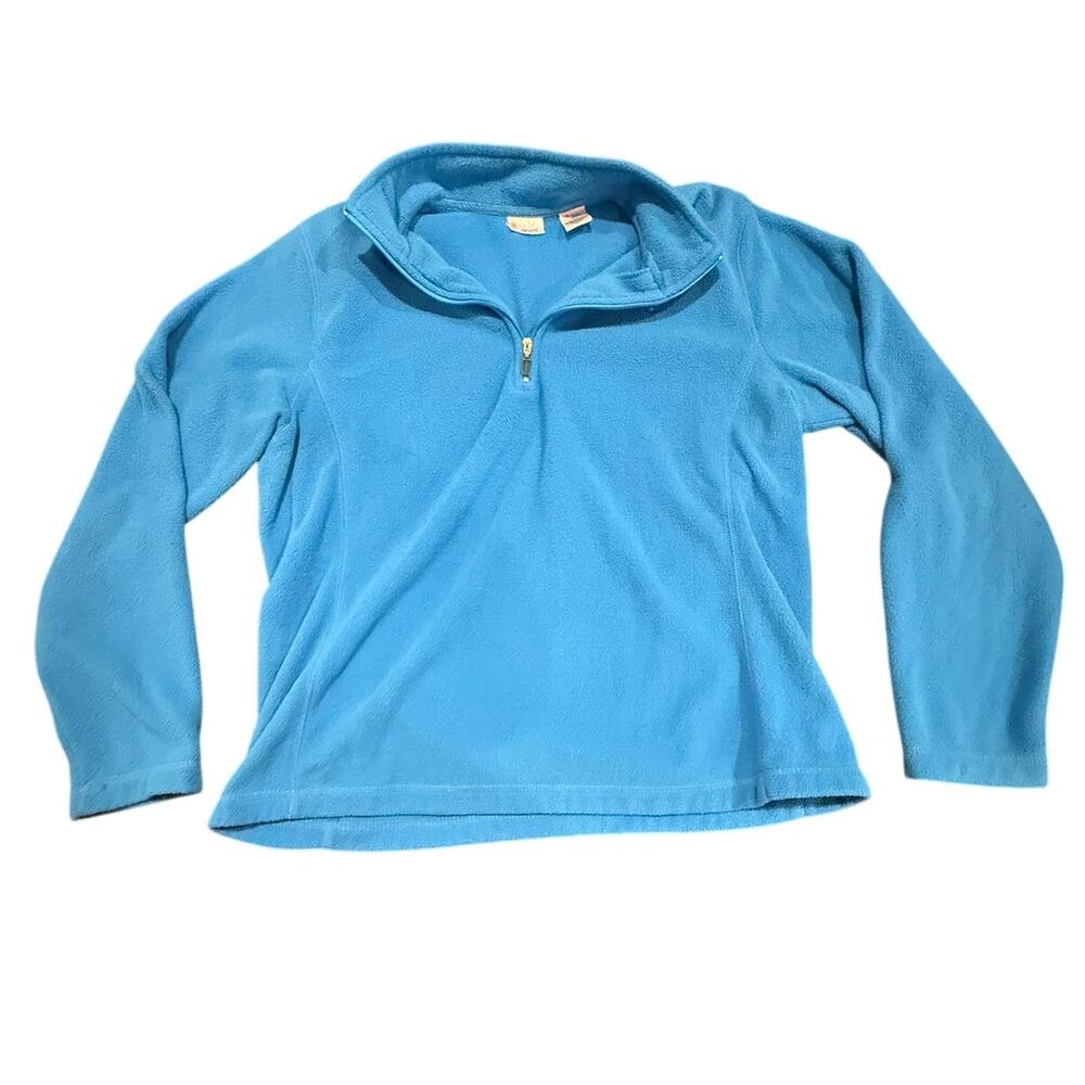Bold Spirit Womens Blue Fleece 1/4 Zip 100% Polyester Pullover Jacket Size Large